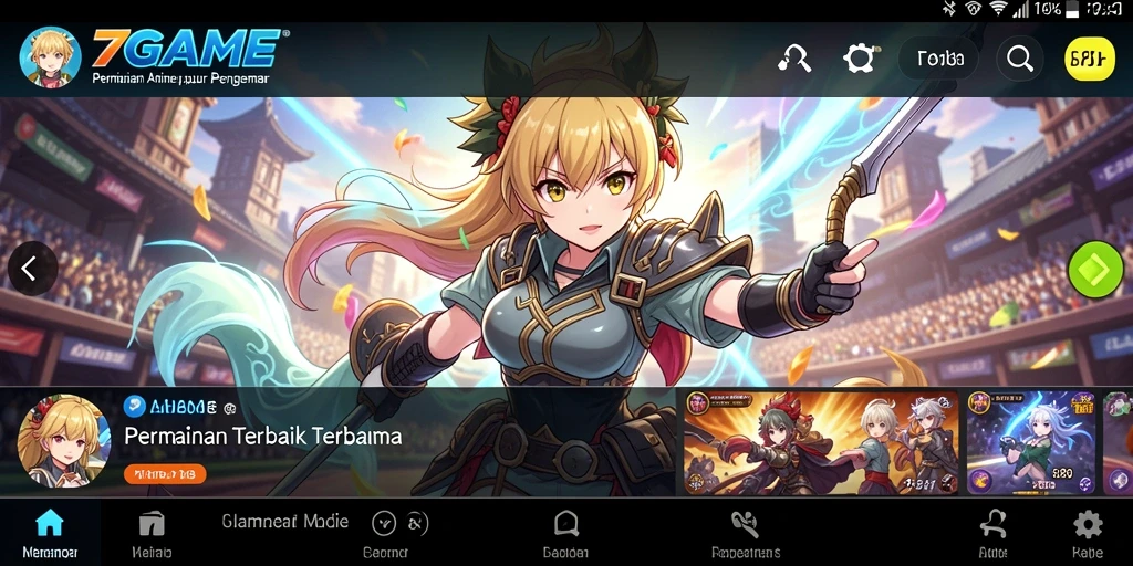 Tampilan gameplay yang memukau dari karakter Anime di 7GAME.