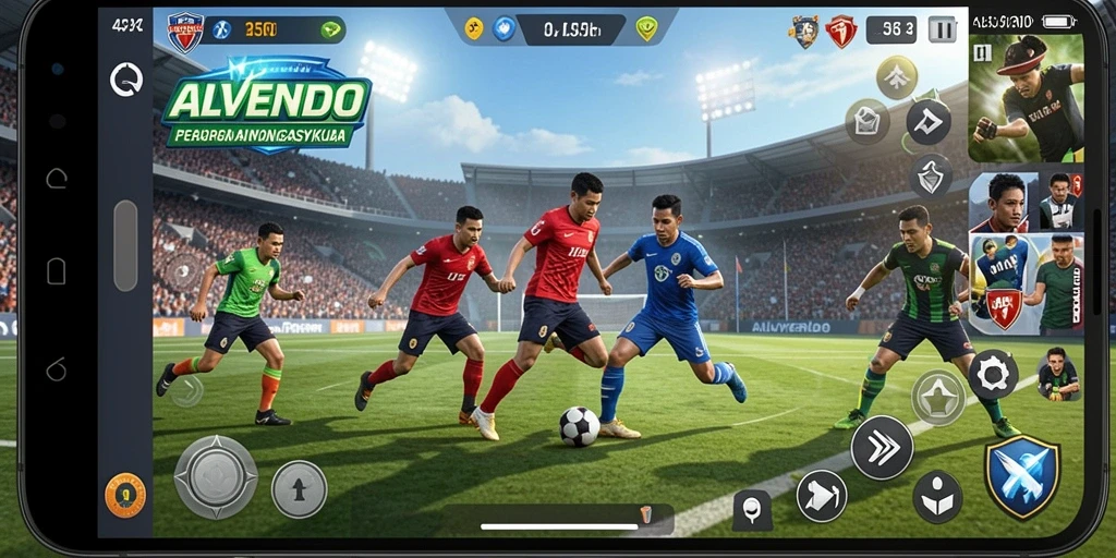 Tampilan gameplay yang mendebarkan dari ALVENDO dalam olahraga.