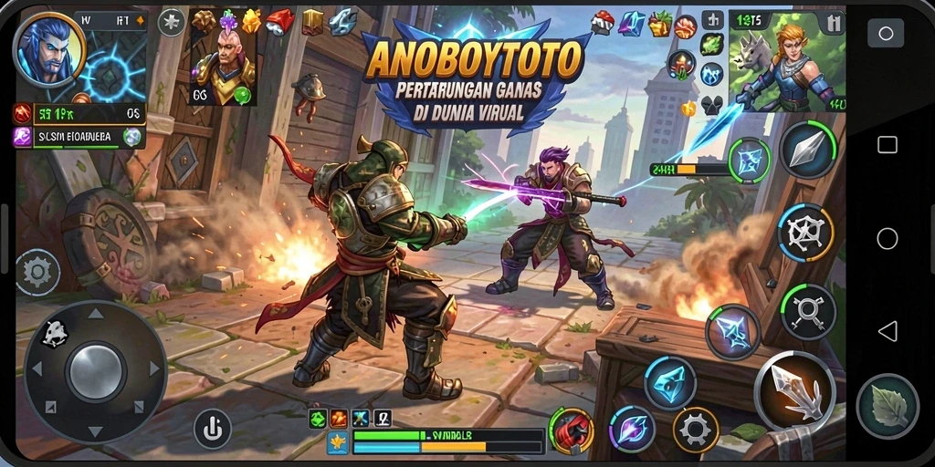 Tampilan menegangkan saat karakter bertarung di ANOBOYTOTO.