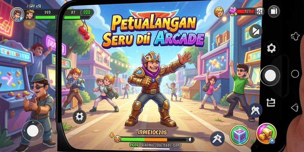 Tampilan gameplay seru di dunia penuh warna API77.