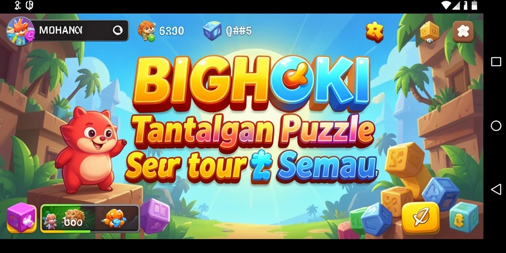 Tampilan gameplay BIGHOKI yang menantang dan interaktif.