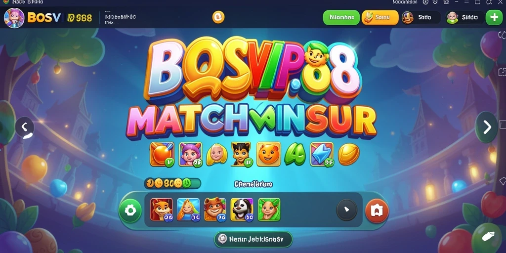 Tampilan gameplay BOSVIP88 yang penuh warna dan menantang.