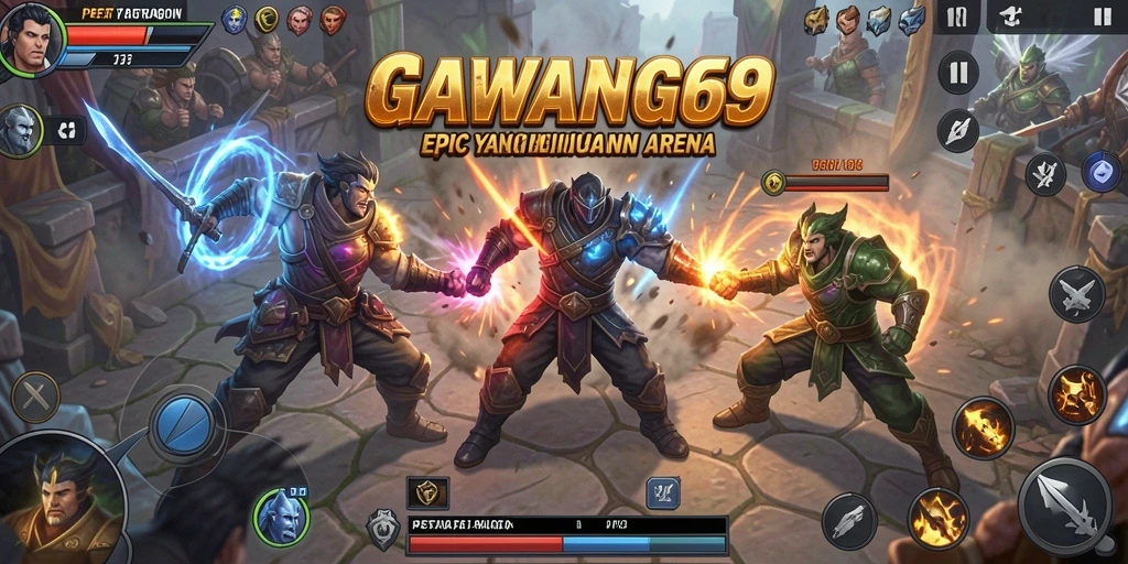 Tampilan intens saat pertarungan di GAWANG69 dengan karakter yang dinamis.
