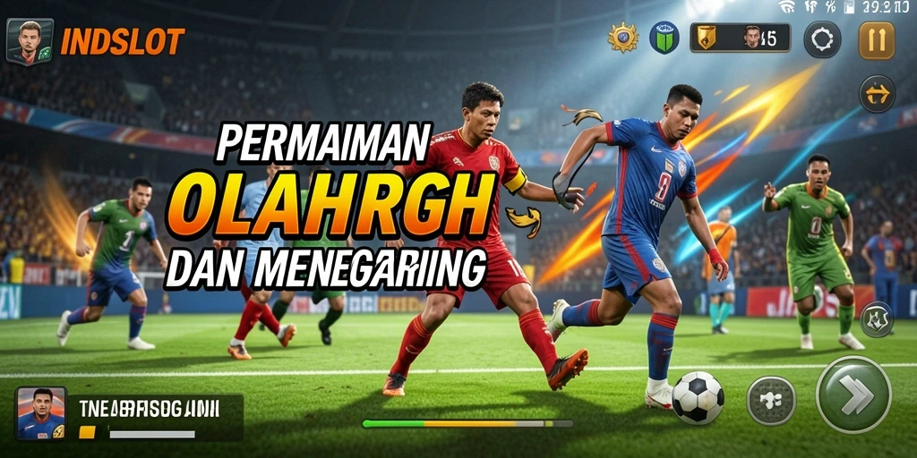 Tampilan gameplay seru dalam aplikasi olahraga INDSLOT.