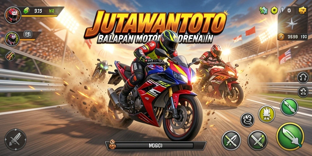 Tampilan aksi balapan motor yang memukau di JUTAWANTOTO.