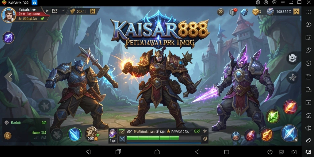 Screenshot gameplay KAISAR888 yang menampilkan aksi pertempuran seru.