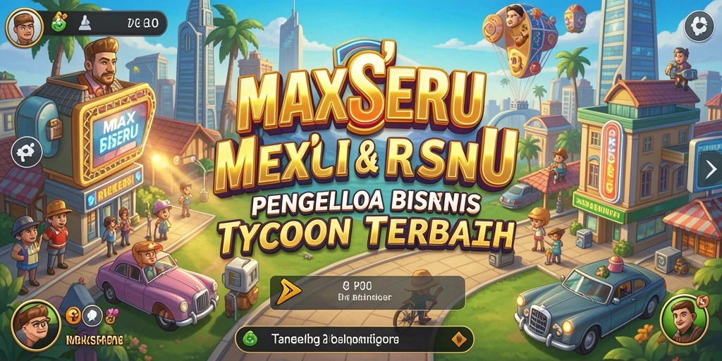 Tampilan gameplay menarik dari MAXSERU yang penuh strategi Tycoon.