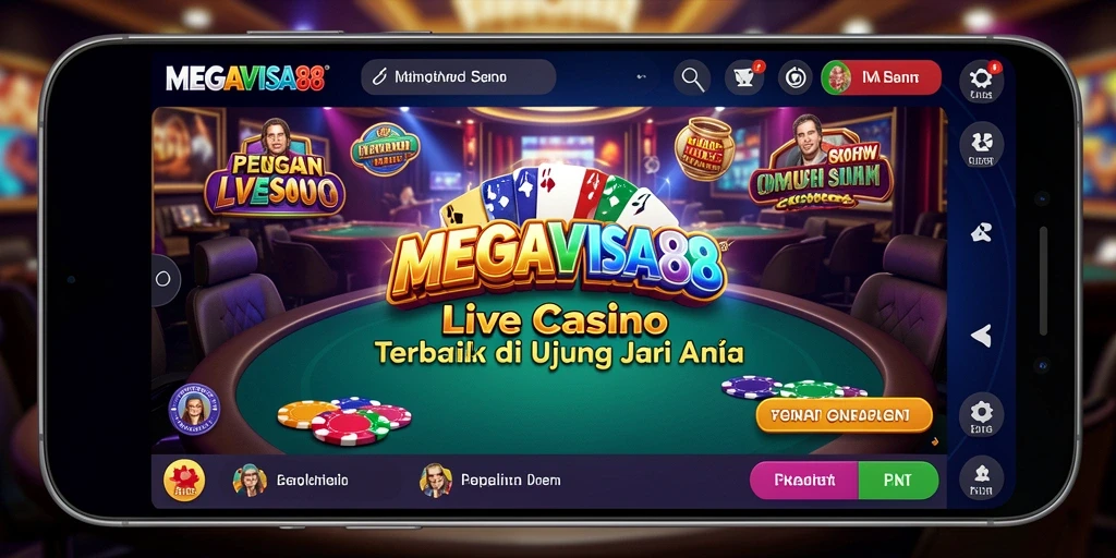 Tampilan gameplay Live Casino yang mendebarkan di MEGAVISA88.