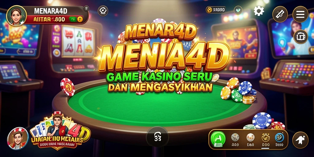 Tampilan gameplay seru di MENARA4D dengan berbagai pilihan permainan kasino.