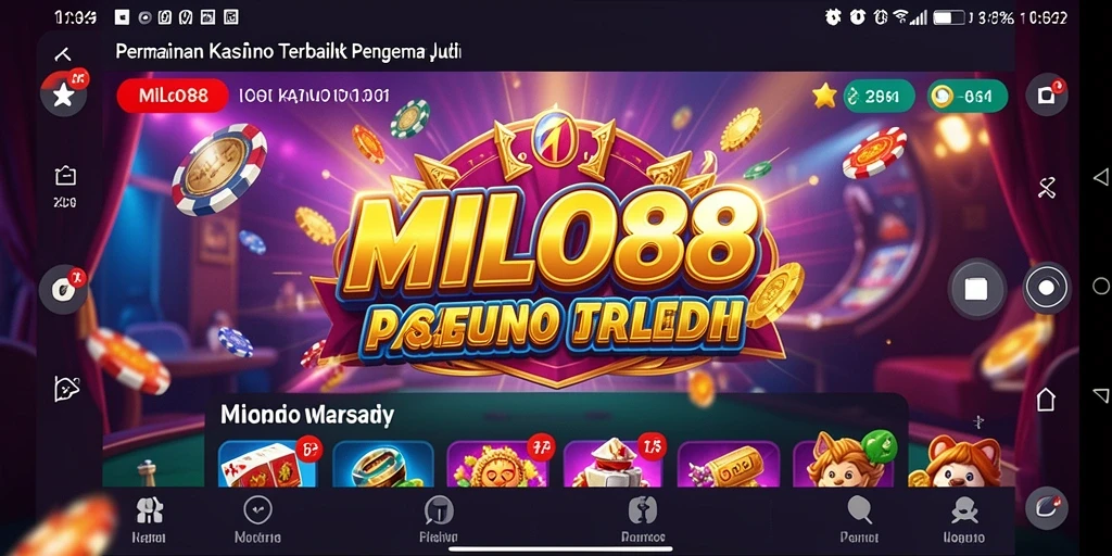 Tampilan gameplay kasino yang seru dan mendebarkan di MILO88.