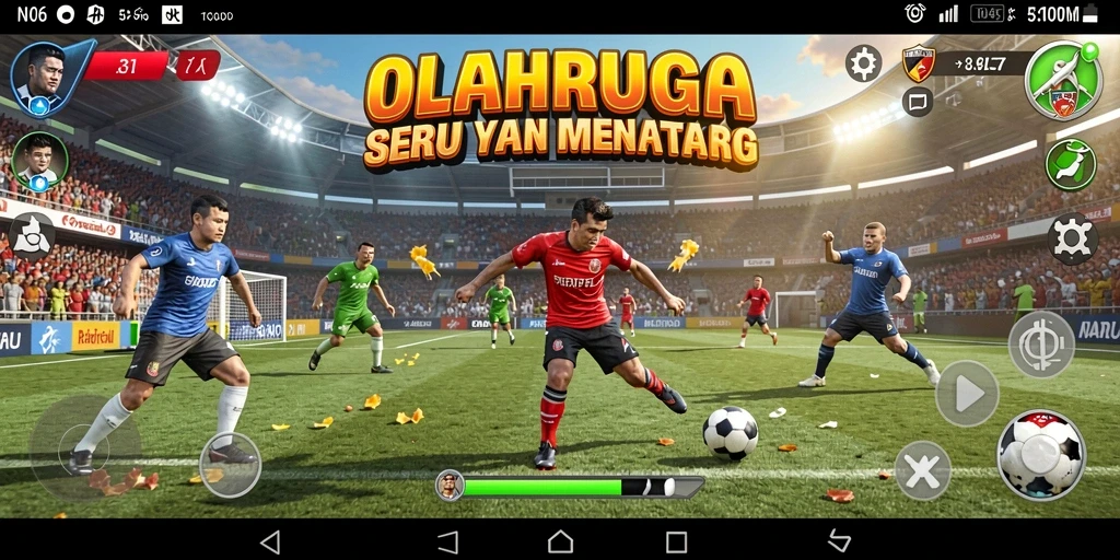 Gameplay mendebarkan di N06 yang penuh aksi olahraga.
