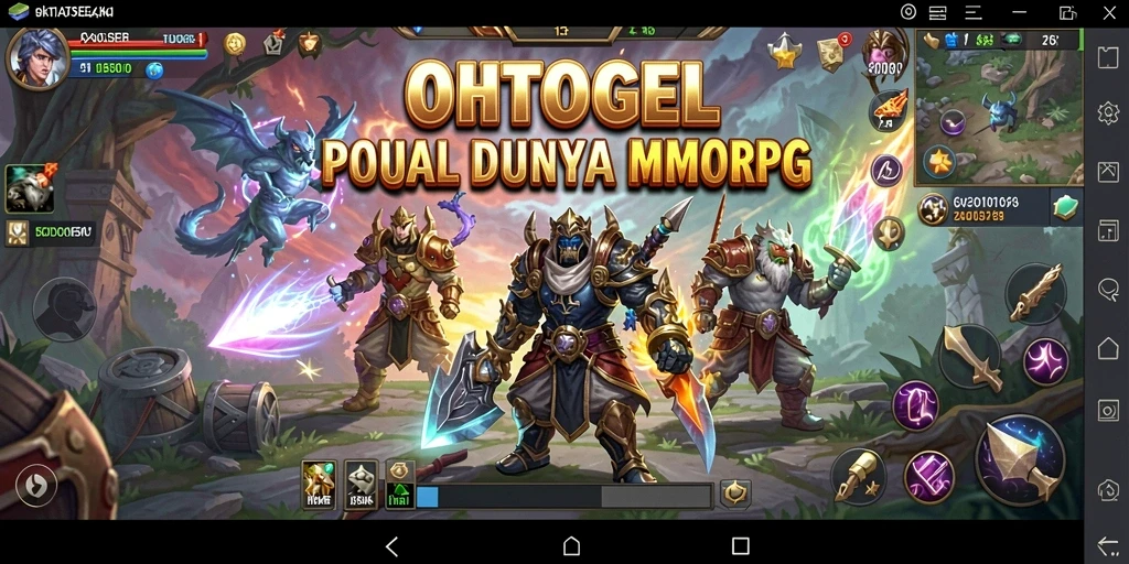 Screenshot gameplay OHTOGEL yang menggambarkan aksi seru dalam pertarungan MMORPG.
