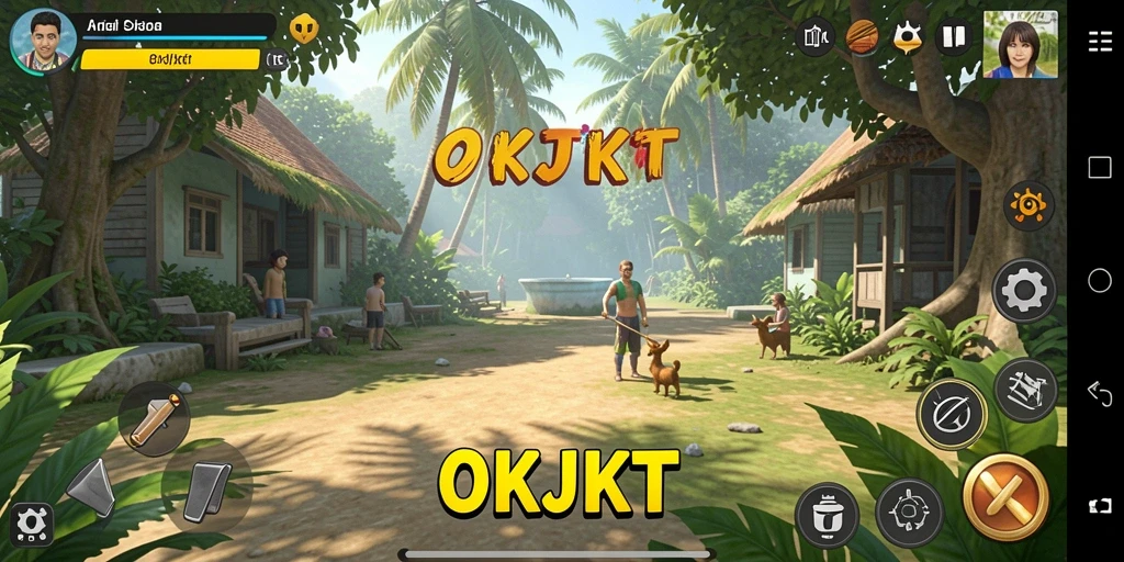 Tampilan gameplay OKJKT yang menarik dan penuh warna.