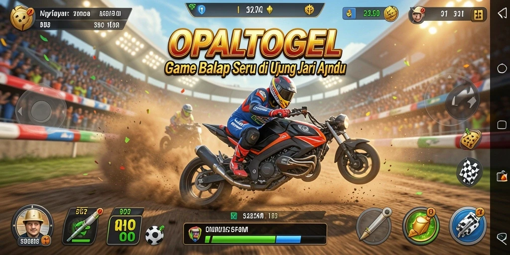Gameplay seru OPALTOGEL dengan balapan yang menegangkan.