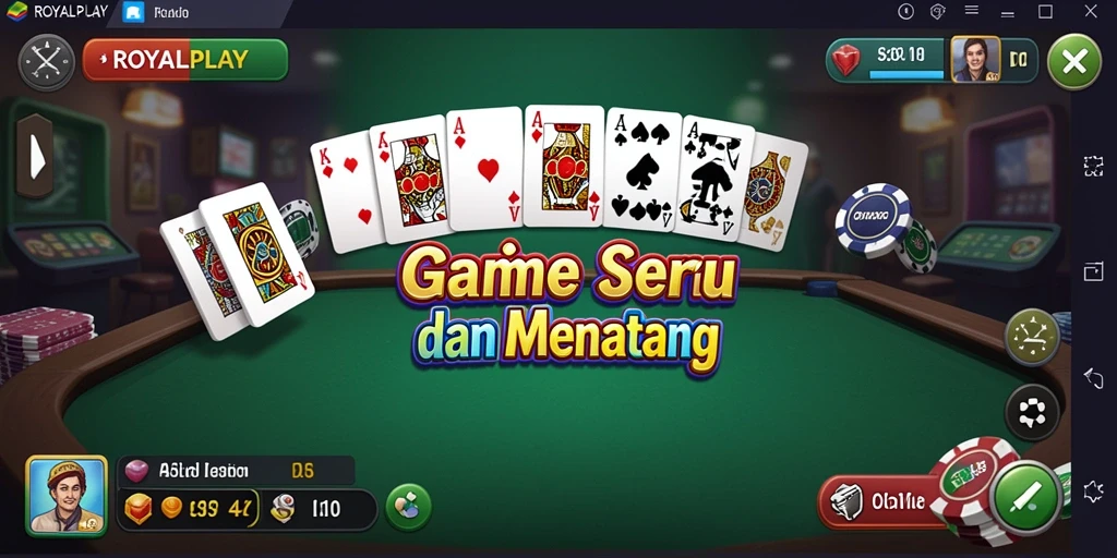 Tampilan seru gameplay Domino di ROYALPLAY yang penuh aksi.