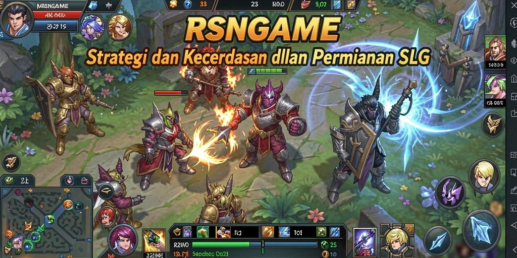 Tampilan seru dari gameplay RSNGAME dalam strategi perang.