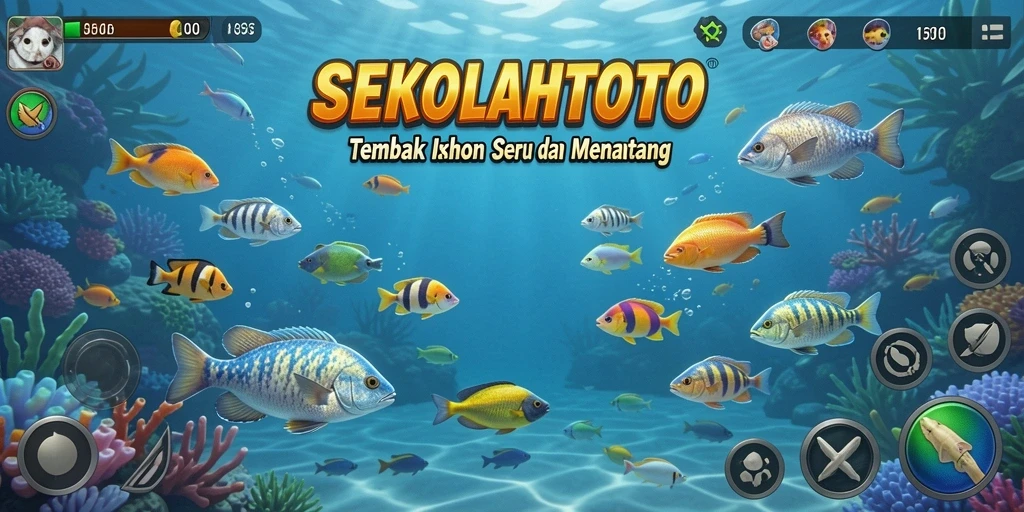 Tampilan menarik dari gameplay Tembak Ikan di SEKOLAHTOTO.