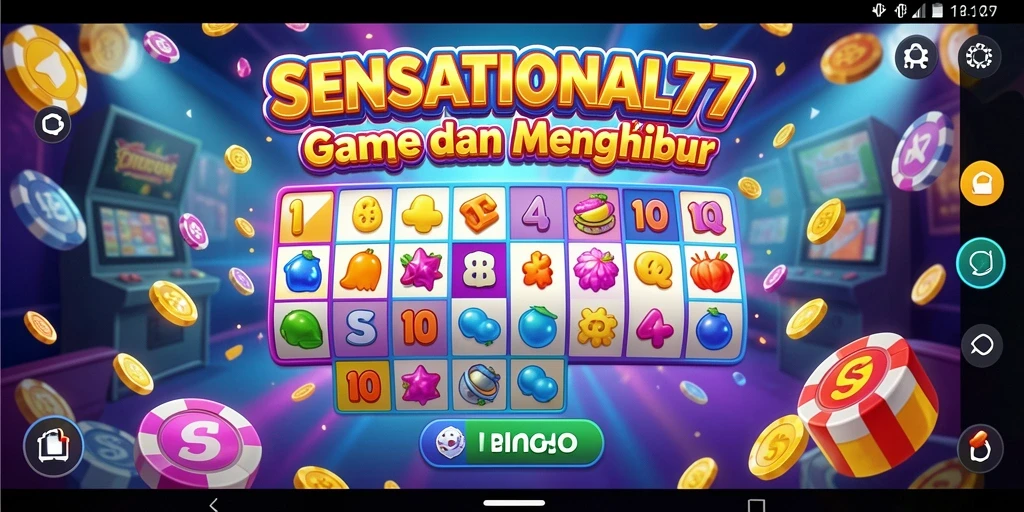 Tampilan gameplay SENSATIONAL77 yang menarik dalam mode Bingo.