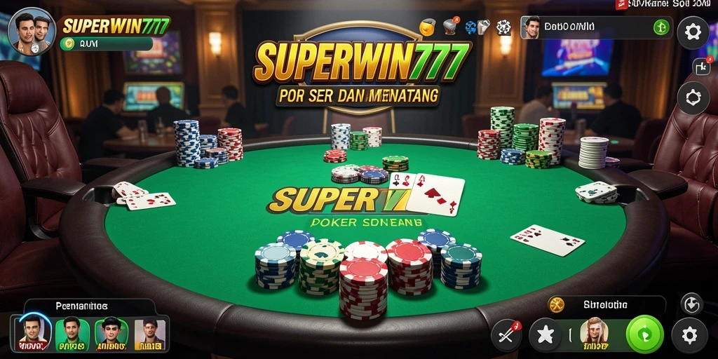 Tampilan permainan Poker yang menarik di SUPERWIN777.